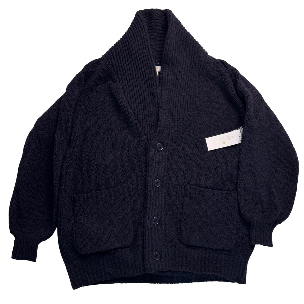 Spiritual Gangster Sacred Kiki Cardigan Sweater Navy Blue Merino Wool XS/S NWT